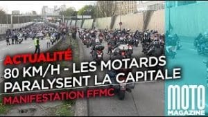 Manif FFMC contre les 80 kmh - Les motards bloquent Paris