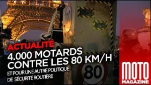 Limite à 80 km/h - les motards en colère manifestent à Paris