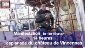 Manif moto à Paris, le 1er février 2014