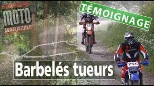 Motard égorgé par un câble tendu dans un chemin !