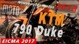 KTM 790 DUKE 2018 avec un proto ont été présentés au salon moto de Milan (EICMA 2017)